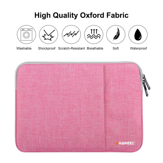 HAWEEL 15.0 inch Sleeve Case Zipper Briefcase Laptop Carrying Bag, For Macbook, Samsung, Lenovo, Sony, DELL Alienware, CHUWI, ASUS, HP, 15 inch and Below Laptops(Pink) - 15 inch by HAWEEL | Online Shopping UK | buy2fix