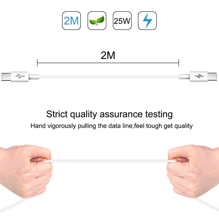 HAWEEL 25W 3A Type-C / USB-C to Type-C / USB-C PD Fast Charging Data Cable, Length: 2m - USB-C & Type-C Cable by buy2fix | Online Shopping UK | buy2fix