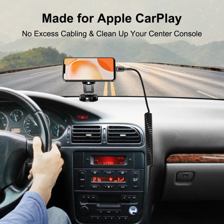 HAWEEL 2m 5A USB-C / Type-C to USB-C / Type-C Retractable Coiled PD Fast Charging Cable by HAWEEL