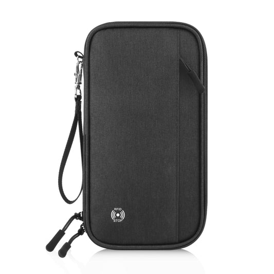 HAWEEL Clutch Bag Passport Wallet Document Organizer Credit Cards Case Bag (Black) by HAWEEL