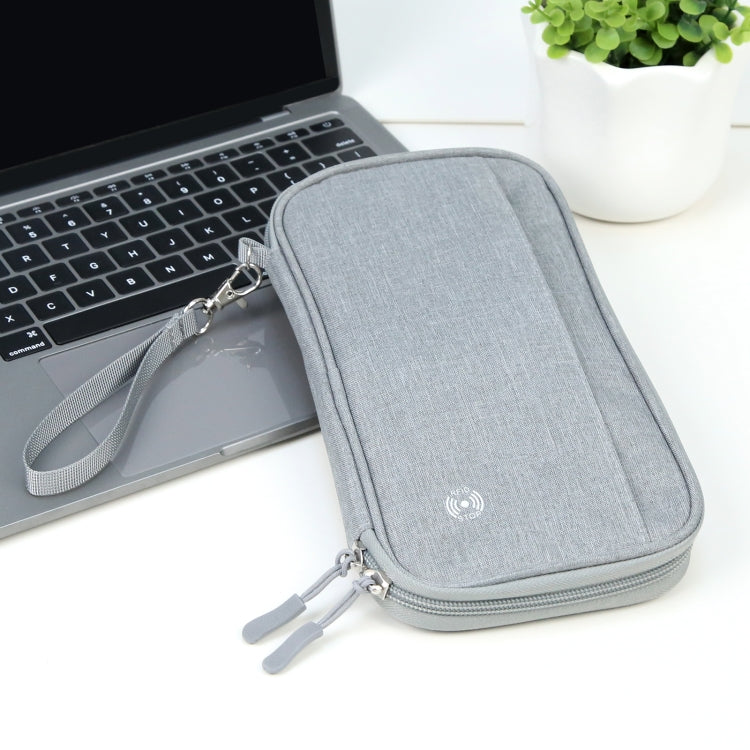 HAWEEL Clutch Bag Passport Wallet Document Organizer Credit Cards Case Bag (Grey) by HAWEEL