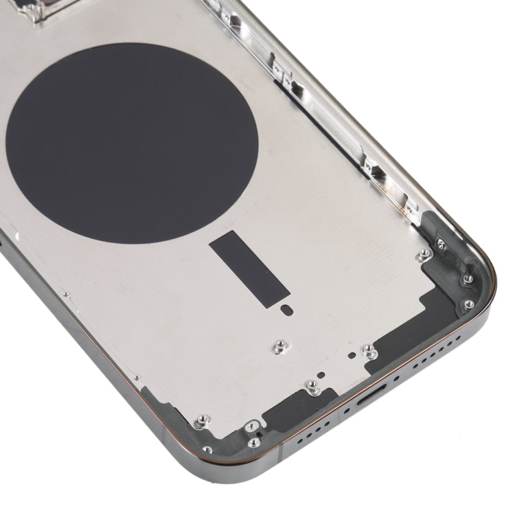Back Housing Cover with SIM Card Tray & Side Keys & Camera Lens for iPhone 13 Pro Max(Black) - Back Cover by buy2fix | Online Shopping UK | buy2fix