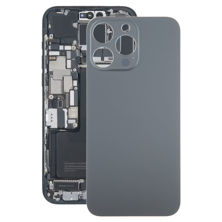 For iPhone 15 Pro Max Glass Battery Back Cover(Black) - Back Cover by buy2fix | Online Shopping UK | buy2fix