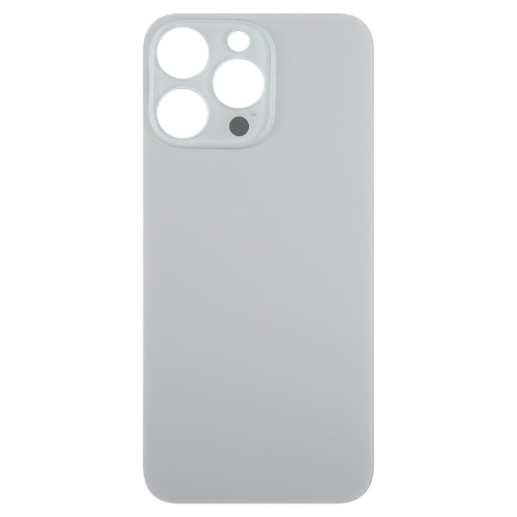 For iPhone 15 Pro Max Easy Replacement Big Camera Hole Glass Back Battery Cover(Titanium) - Back Cover by buy2fix | Online Shopping UK | buy2fix