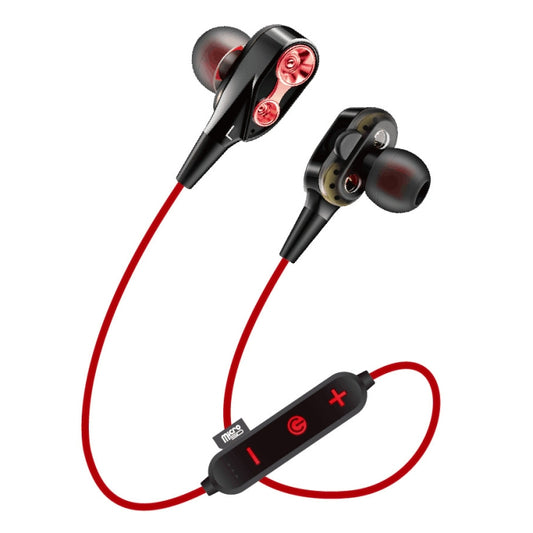 MG-G23 Portable Sports Bluetooth V5.0 Bluetooth Headphones, with 4 Speakers(Red) by buy2fix