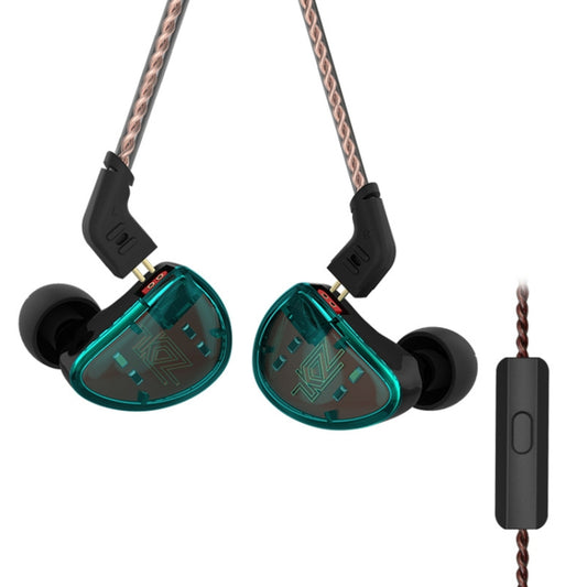 KZ AS10 Ten Unit Moving Iron In-ear HiFi Earphone with Microphone(Cyan) by KZ