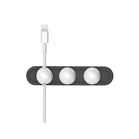 Magnetic Wire Take-up Cable Winder Magnetic Holder Desktop Storage(Black White) by buy2fix