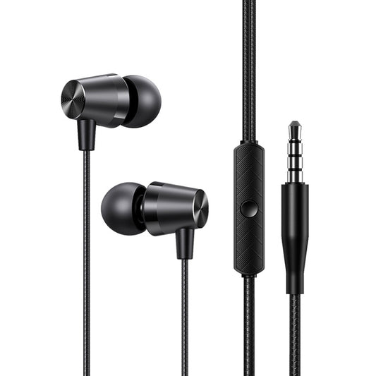 30 PCS USAMS EP-42 3.5mm Plating Metal In-ear Wired Earphone, Length: 1.2m, Test Tube Packaging(Black) by USAMS