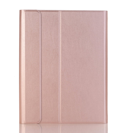 A09B Bluetooth 3.0 Ultra-thin ABS Detachable Bluetooth Keyboard Leather Tablet Case for iPad Air / Pro 10.5 inch (2019), with Pen Slot & Holder (Rose Gold) by buy2fix