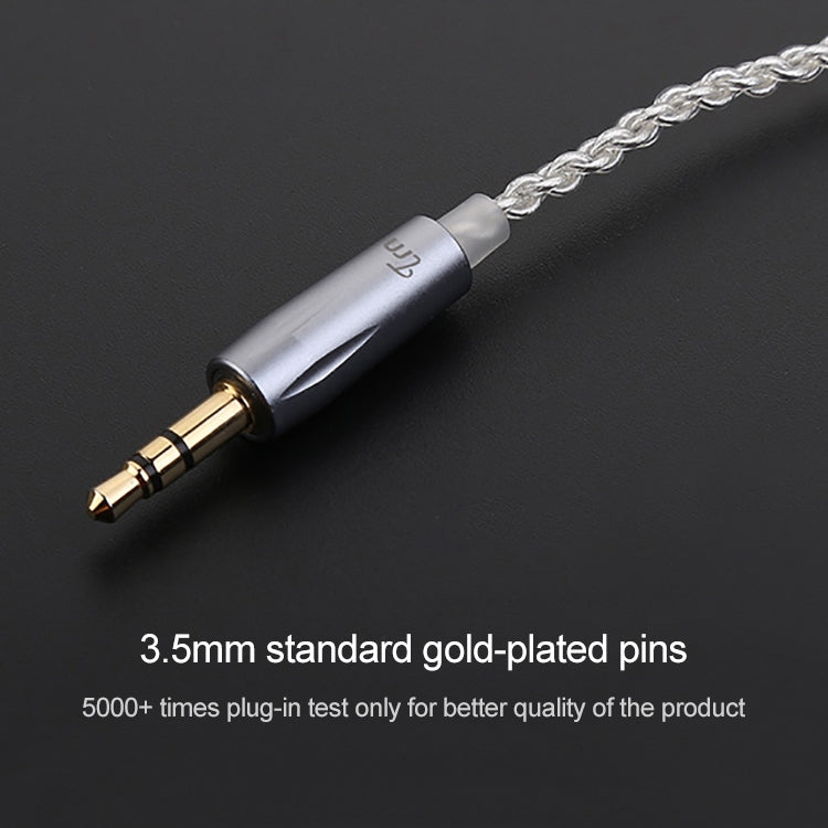 TRN Silver Plated Upgrade Cable Headphones Cable with A2DC Connection for TRN V10 V20 Earphone by TRN