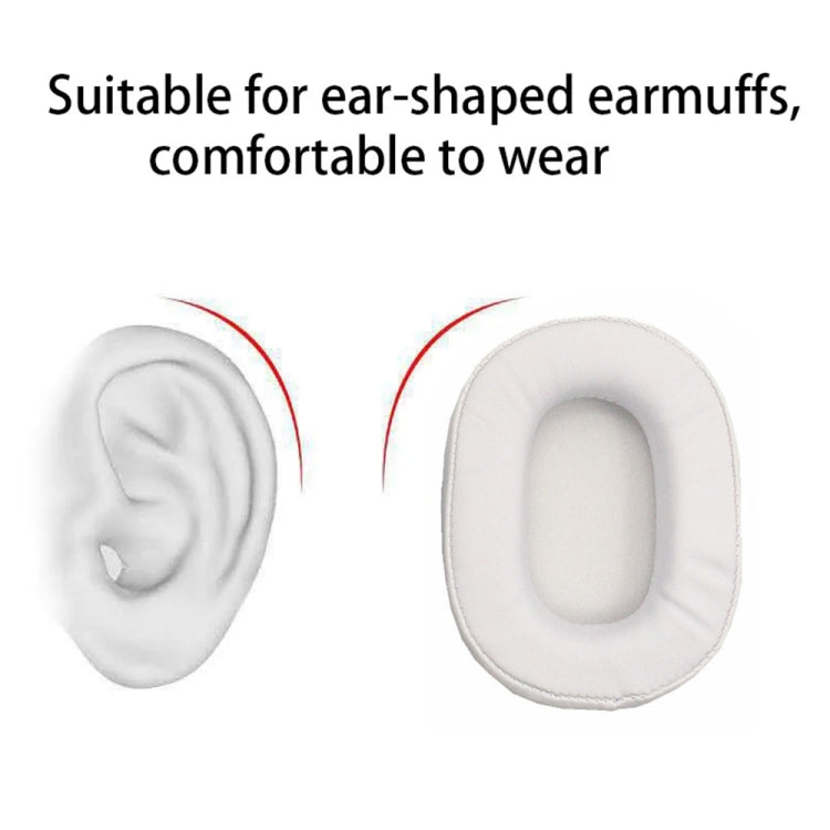 1 Pair Soft Sponge Earmuff Headphone Jacket for Audio-technica ATH-MSR7 / M50X / M20 / M40 / M40X(White) - Earmuff & Pad by buy2fix | Online Shopping UK | buy2fix