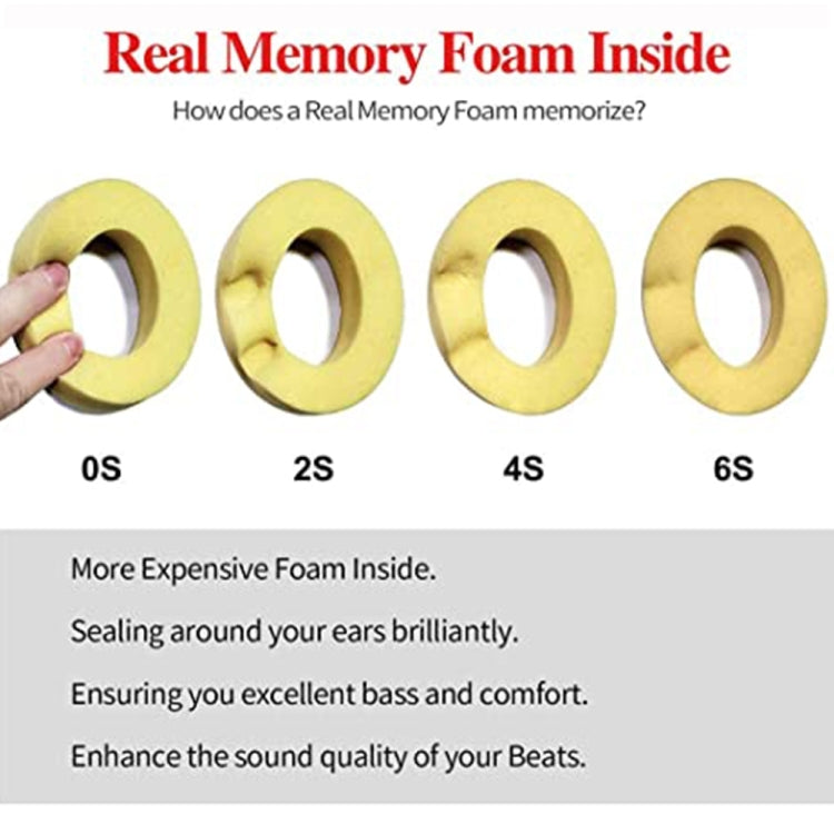 1 Pair Soft Sponge Earmuff Headphone Jacket for Audio-technica ATH-MSR7 / M50X / M20 / M40 / M40X(White) - Earmuff & Pad by buy2fix | Online Shopping UK | buy2fix