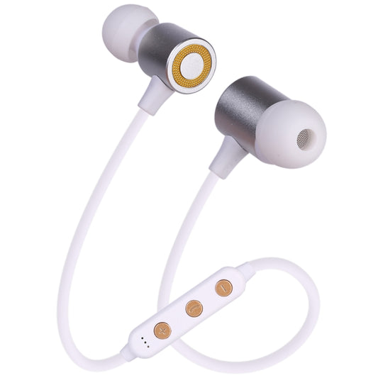 MG-G22 Portable Sports Magnetic Absorption Bluetooth V5.0 Bluetooth Headphones, Support TF Card(White) by buy2fix