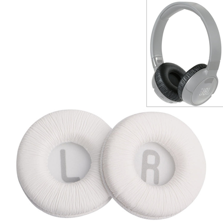 2 PCS For JBL Tune 600BTNC / T500BT / T450BT Earphone Cushion Cover Earmuffs Replacement Earpads with Mesh(White) - Earmuff & Pad by buy2fix | Online Shopping UK | buy2fix