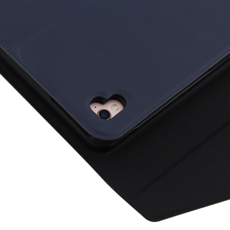 FT-1038E Detachable Bluetooth 3.0 Aluminum Alloy Keyboard + Lambskin Texture Leather Tablet Case for iPad Air / Air 2 / iPad Pro 9.7 inch, with Pen Slot / Water Repellent / Three-gear Angle Adjustment / Magnetic / Sleep Function (Blue) by buy2fix