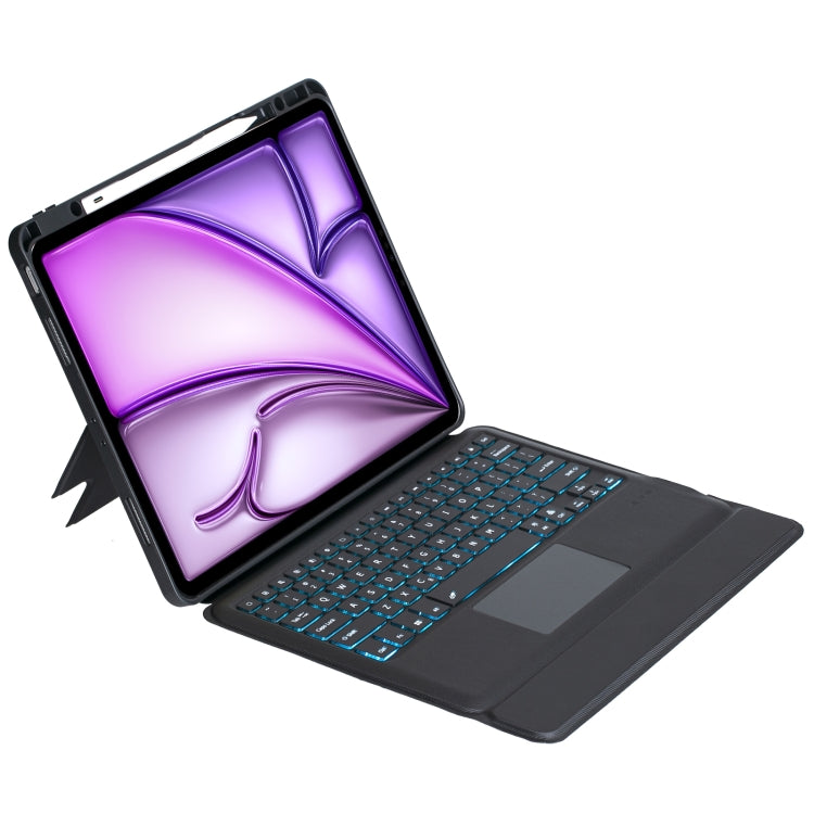 T12B-AS Detachable Rotating Backlit Touch Bluetooth Keyboard Case For iPad Air 13 2025 / Air 13 2024 / Pro 12.9 2022 2021 2020 2018 - For iPad Pro by buy2fix | Online Shopping UK | buy2fix
