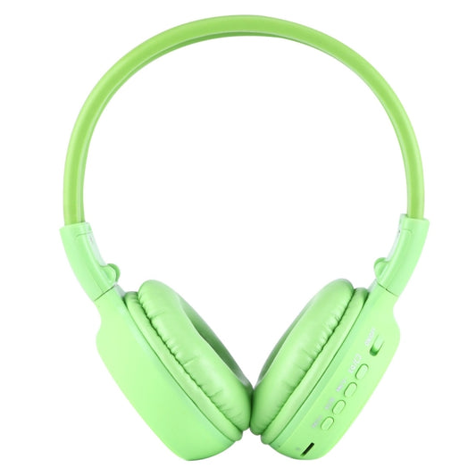 BS-N65 Headband Folding Stereo HiFi Wireless Headphone Headset with LCD Screen & TF Card Slot & LED Indicator Light & FM Function(Green) by buy2fix