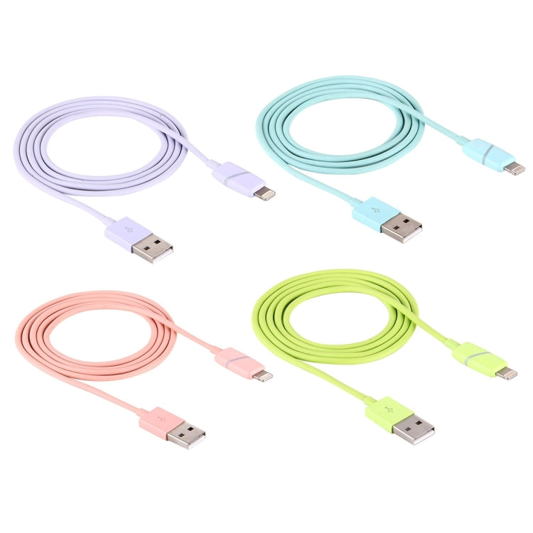 1m Circular Bobbin Gift Box Style 8 Pin to USB Data Sync Cable with Indicator for iPhone, iPad(Blue) by buy2fix