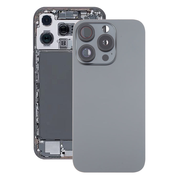For iPhone 16 Pro Max Original Glass Battery Back Cover with Camera Lens Cover(Black) - Back Cover by buy2fix | Online Shopping UK | buy2fix