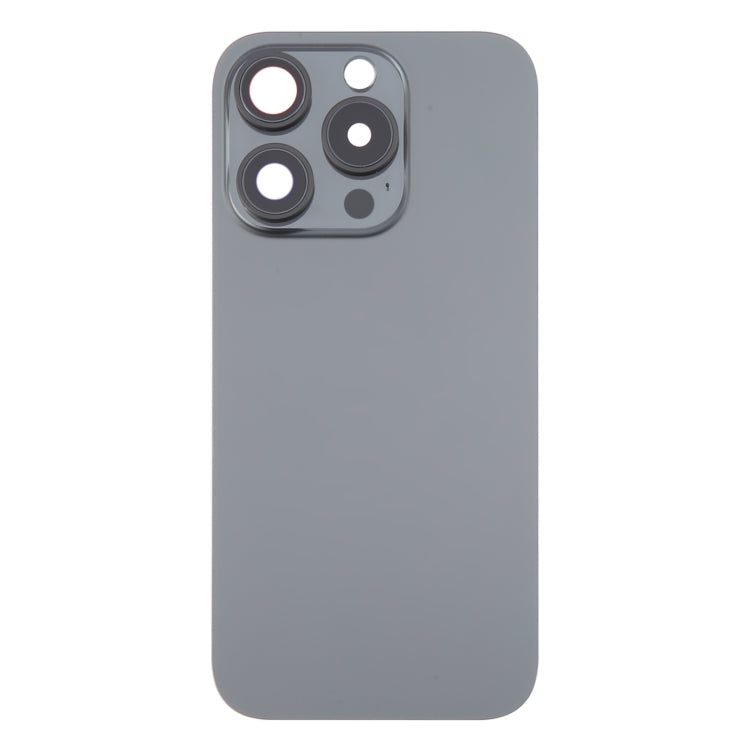 For iPhone 16 Pro Max Original Glass Battery Back Cover with Camera Lens Cover(Black) - Back Cover by buy2fix | Online Shopping UK | buy2fix