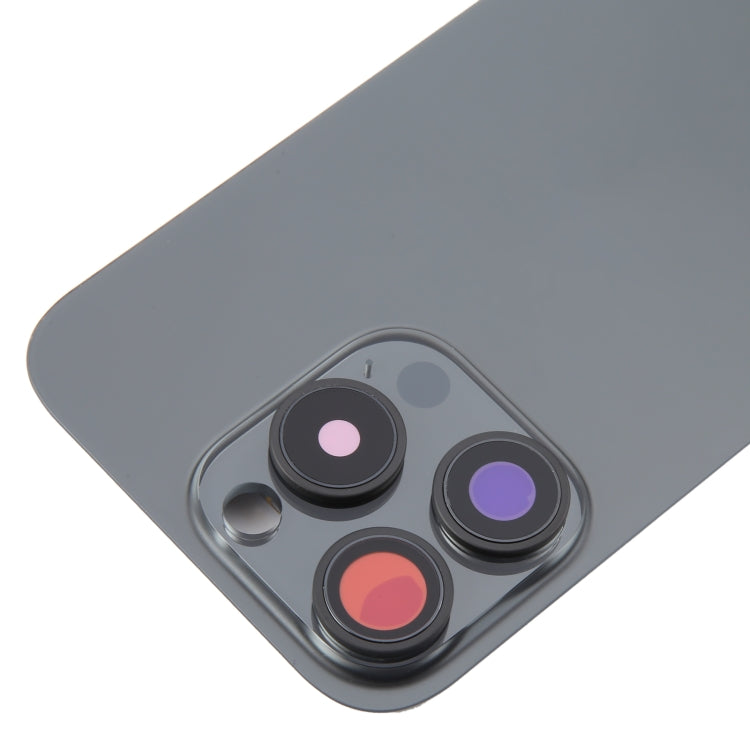For iPhone 16 Pro Max Original Glass Battery Back Cover with Camera Lens Cover(Black) - Back Cover by buy2fix | Online Shopping UK | buy2fix