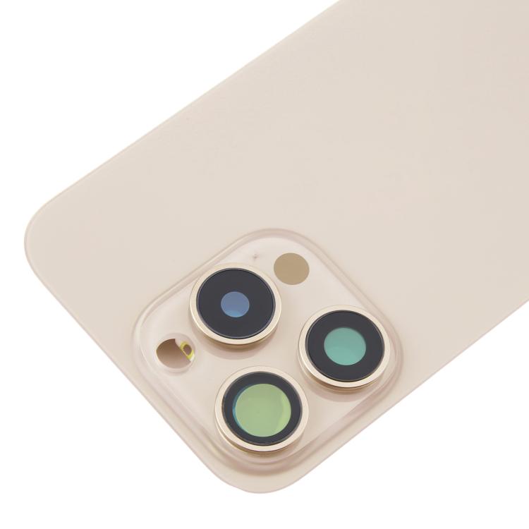 For iPhone 16 Pro Max Original Glass Battery Back Cover with Camera Lens Cover + MagSafe Magnet(Gold) - Back Cover by buy2fix | Online Shopping UK | buy2fix