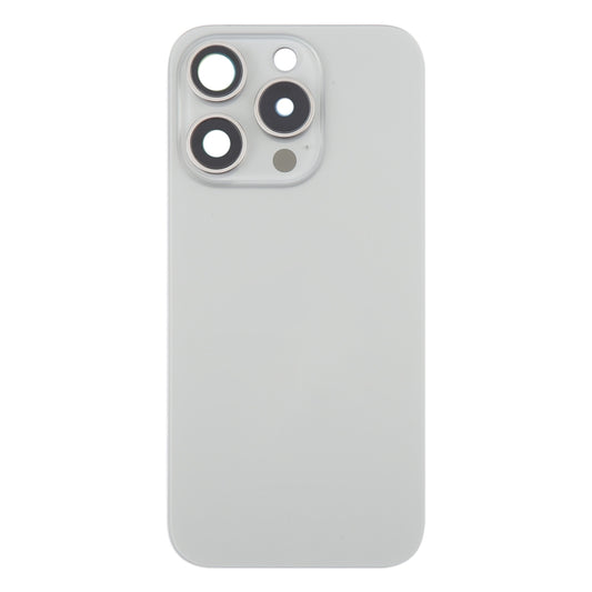 For iPhone 16 Pro Max Original Glass Battery Back Cover with Camera Lens Cover + MagSafe Magnet(Silver) - Back Cover by buy2fix | Online Shopping UK | buy2fix