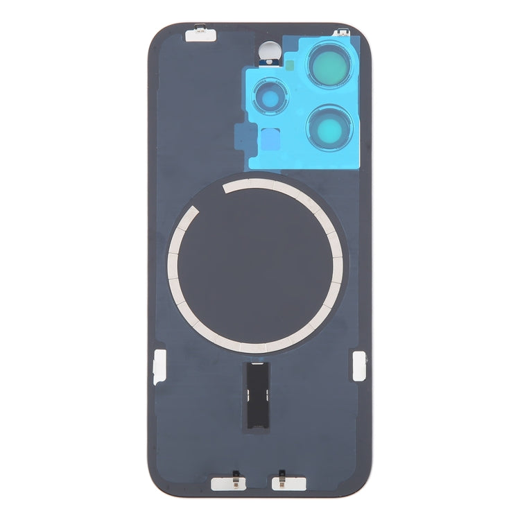For iPhone 16 Pro Max Original Glass Battery Back Cover with Camera Lens Cover + MagSafe Magnet(Silver) - Back Cover by buy2fix | Online Shopping UK | buy2fix