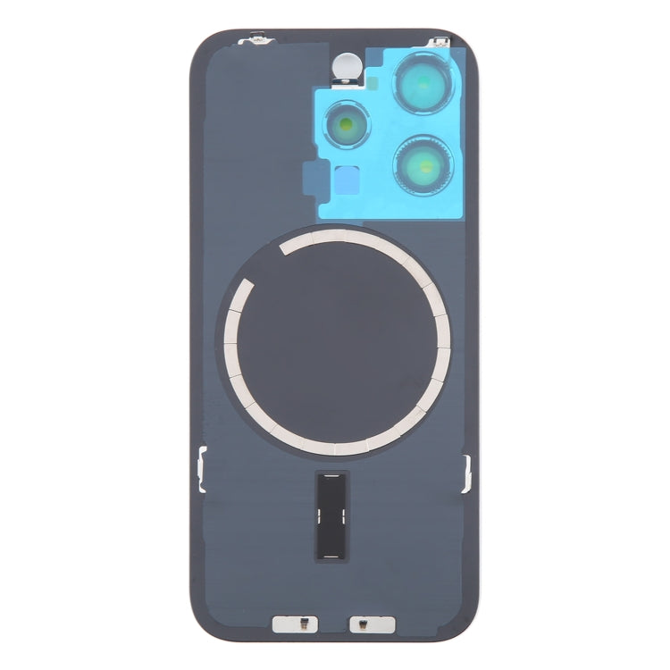 For iPhone 16 Pro Max Original Glass Battery Back Cover with Camera Lens Cover + MagSafe Magnet(White) - Back Cover by buy2fix | Online Shopping UK | buy2fix