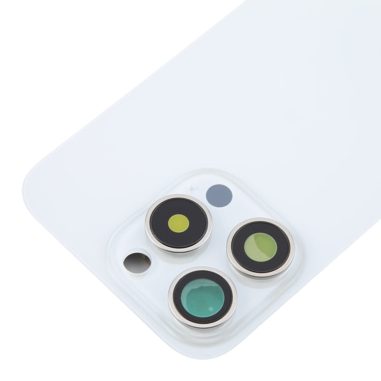 For iPhone 16 Pro Max Original Glass Battery Back Cover with Camera Lens Cover + MagSafe Magnet(White) - Back Cover by buy2fix | Online Shopping UK | buy2fix