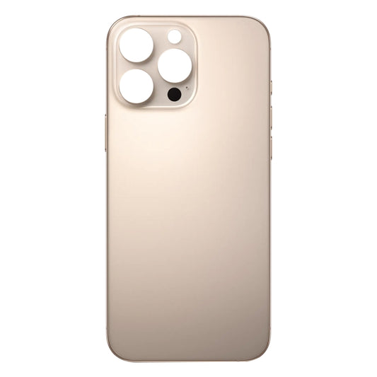 For iPhone 16 Pro Easy Replacement Big Camera Hole Glass Back Battery Cover(Gold) by buy2fix