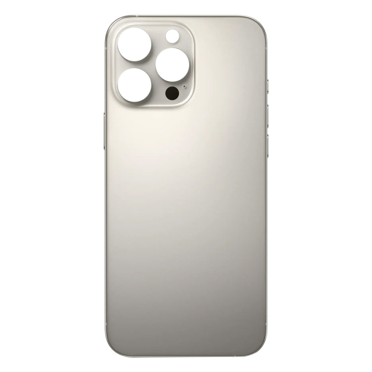 For iPhone 16 Pro Easy Replacement Big Camera Hole Glass Back Battery Cover(Titanium) - Back Cover by buy2fix | Online Shopping UK | buy2fix