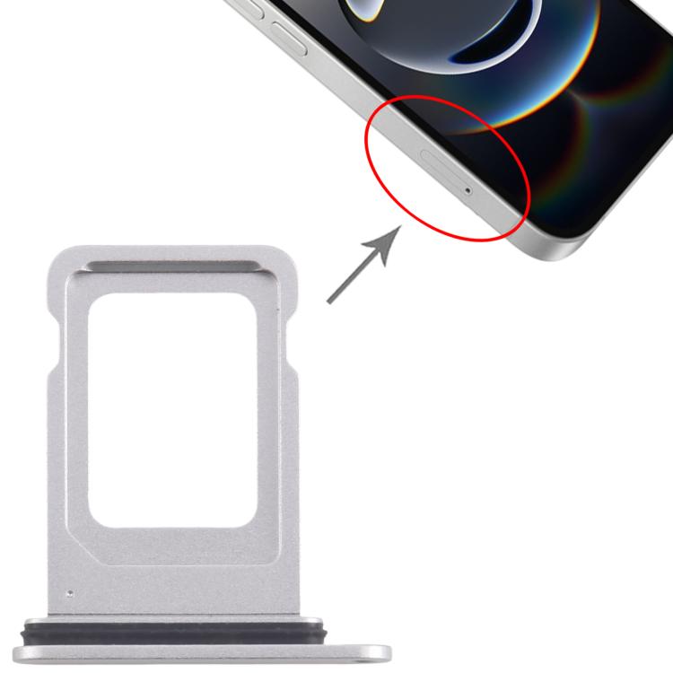 For iPhone 16e SIM Card Tray (Silver) - by buy2fix | Online Shopping UK | buy2fix
