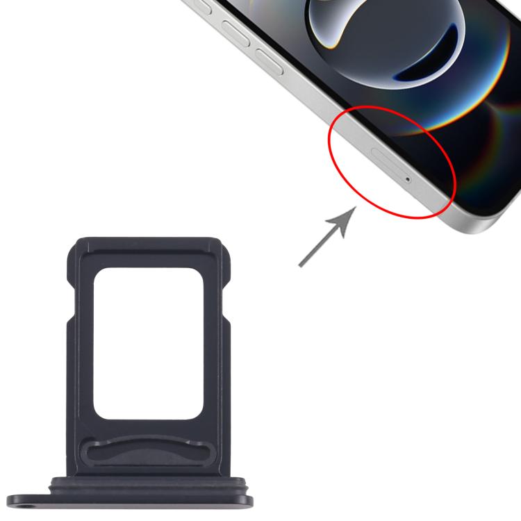 For iPhone 16e SIM + SIM Card Tray (Black) - by buy2fix | Online Shopping UK | buy2fix