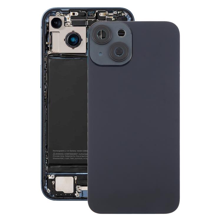 For iPhone 14 EU Version Battery Back Cover with Middle Frame(Black) - Back Cover by buy2fix | Online Shopping UK | buy2fix