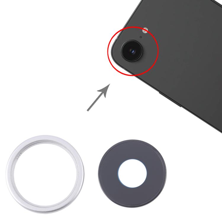 For iPhone 16e Rear Camera Lens Cover (White) - by buy2fix | Online Shopping UK | buy2fix