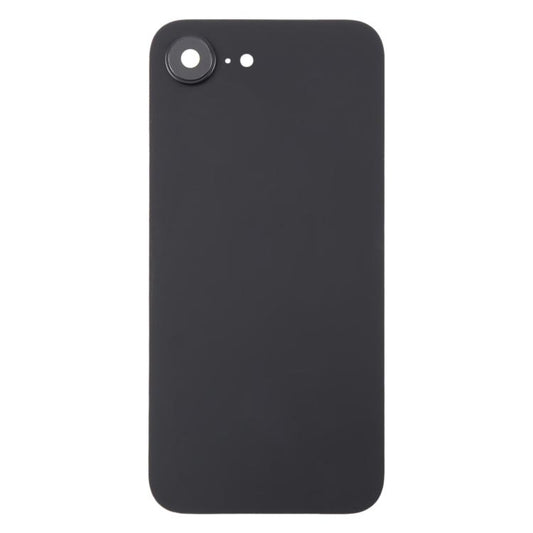 For iPhone 16e Glass Battery Back Cover with Camera Lens Cover(Black) - by buy2fix | Online Shopping UK | buy2fix