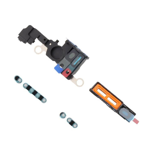 For iPhone 16 6 in 1 Speaker DustPlusof Mesh Set (Black) - Others by buy2fix | Online Shopping UK | buy2fix