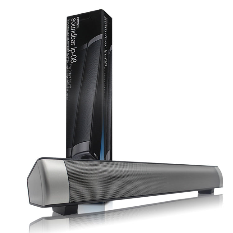 Soundbar LP-08 (CE0150) USB MP3 Player 2.1CH Bluetooth Wireless Sound Bar Speaker (Black) - Desktop Speaker by buy2fix | Online Shopping UK | buy2fix