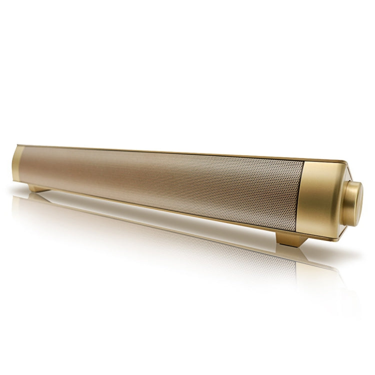 Soundbar LP-08 (CE0150) USB MP3 Player 2.1CH Bluetooth Wireless Sound Bar Speaker (Gold) - Desktop Speaker by buy2fix | Online Shopping UK | buy2fix