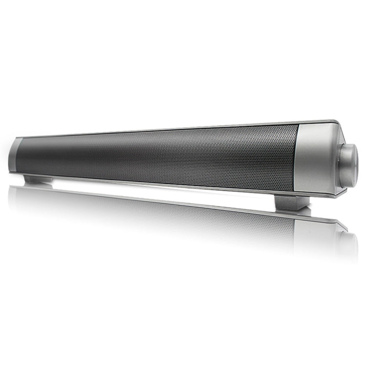 Soundbar LP-08 (CE0150) USB MP3 Player 2.1CH Bluetooth Wireless Sound Bar Speaker (Silver) - Desktop Speaker by buy2fix | Online Shopping UK | buy2fix