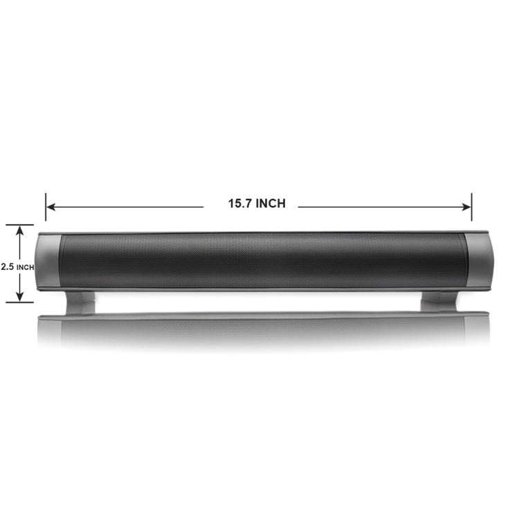 Soundbar LP-08 (CE0150) USB MP3 Player 2.1CH Bluetooth Wireless Sound Bar Speaker (Silver) - Desktop Speaker by buy2fix | Online Shopping UK | buy2fix