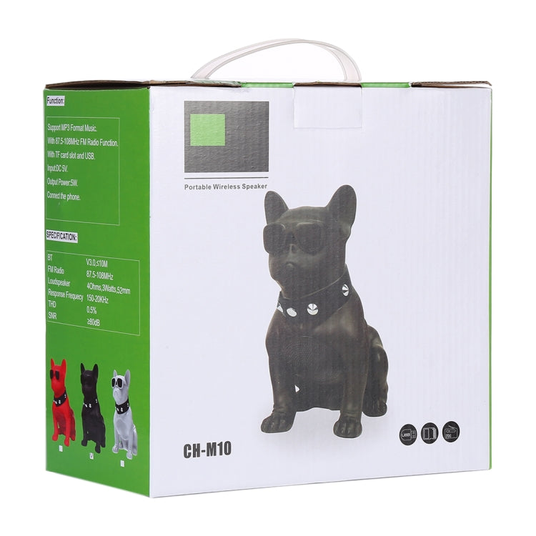 CH-M10 Bulldog Stereo Wireless Bluetooth Speaker, Support TF Card / U Disk / FM - Desktop Speaker by buy2fix | Online Shopping UK | buy2fix