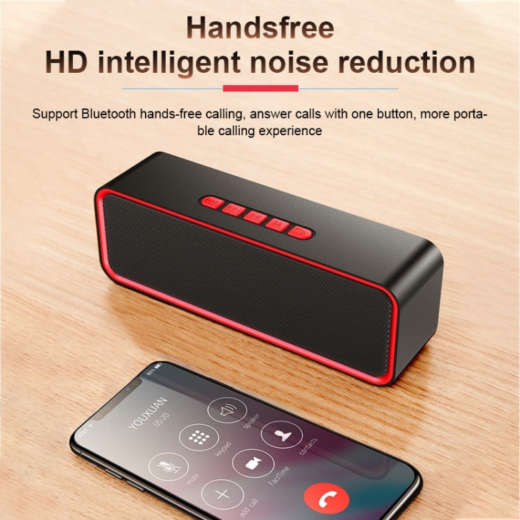 SC211 Portable Subwoofer Wireless Bluetooth Speaker Bluetooth 5.0, Support TF Card & U Disk & 3.5mm AUX (Black) - Desktop Speaker by buy2fix | Online Shopping UK | buy2fix