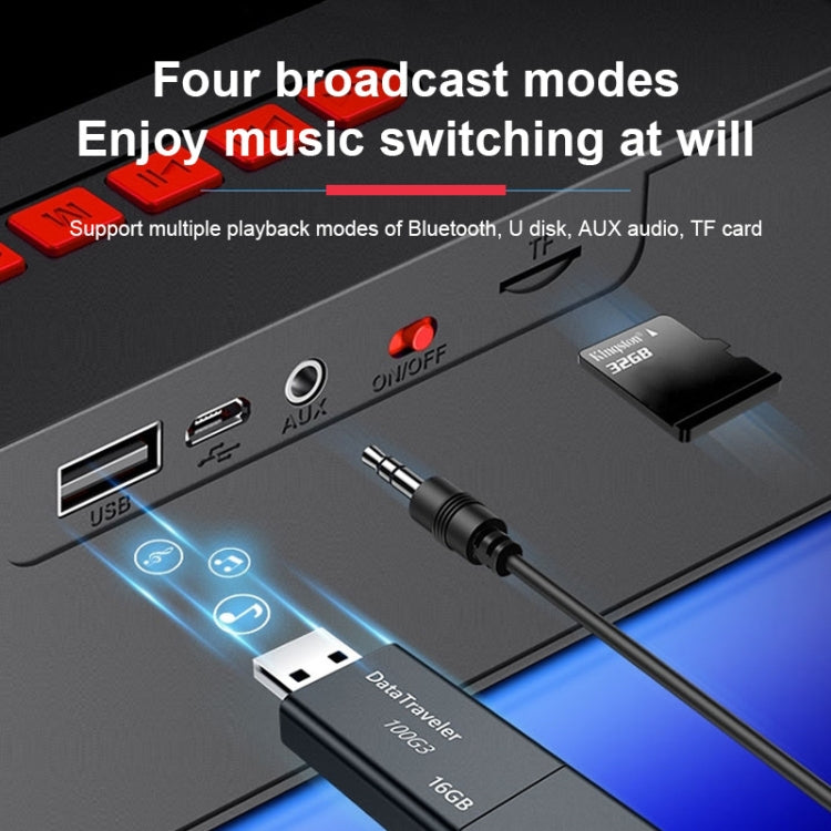 SC211 Portable Subwoofer Wireless Bluetooth Speaker Bluetooth 5.0, Support TF Card & U Disk & 3.5mm AUX (Black) - Desktop Speaker by buy2fix | Online Shopping UK | buy2fix
