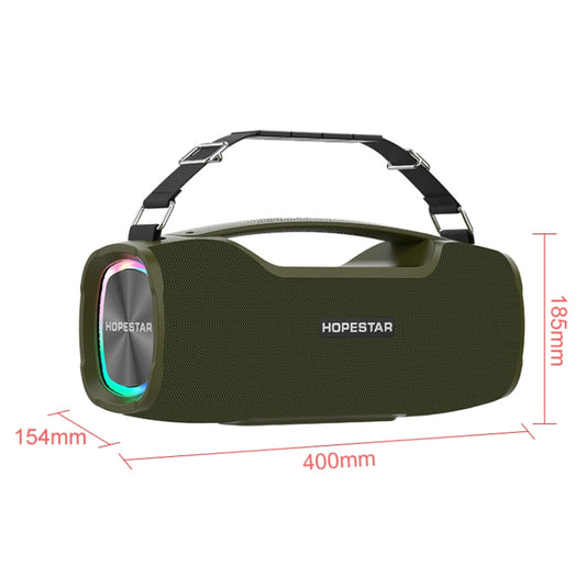 HOPESTAR A6X TWS Portable Outdoor Bluetooth Speaker with Colorful Music Lights, Support Power Bank & Hands-free Call & U Disk & TF Card & 3.5mm AUX(Green) - Desktop Speaker by HOPESTAR | Online Shopping UK | buy2fix