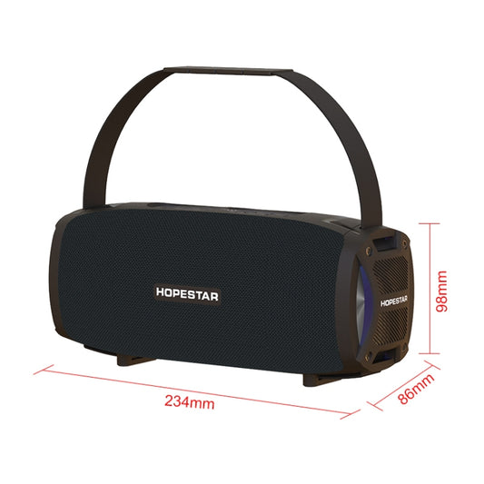 HOPESTAR H24 Pro TWS Portable Outdoor Waterproof Woven Textured Bluetooth Speaker with Rhythm Light, Support Hands-free Call & U Disk & TF Card & 3.5mm AUX & FM (Black) - Desktop Speaker by HOPESTAR | Online Shopping UK | buy2fix