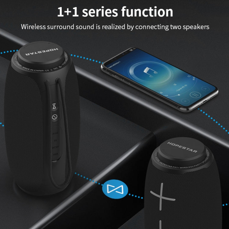 HOPESTAR P31 TWS Portable Outdoor Waterproof Lens-style Head Bluetooth Speaker with LED Color Light, Support Hands-free Call & U Disk & TF Card & 3.5mm AUX & FM (Red) - Desktop Speaker by HOPESTAR | Online Shopping UK | buy2fix