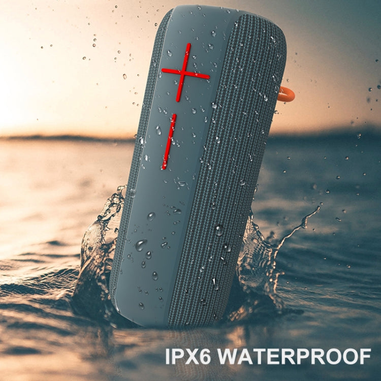 HOPESTAR P14 Pro Portable Outdoor Waterproof Wireless Bluetooth Speaker, Support Hands-free Call & U Disk & TF Card & 3.5mm AUX & FM (Grey) - Desktop Speaker by HOPESTAR | Online Shopping UK | buy2fix