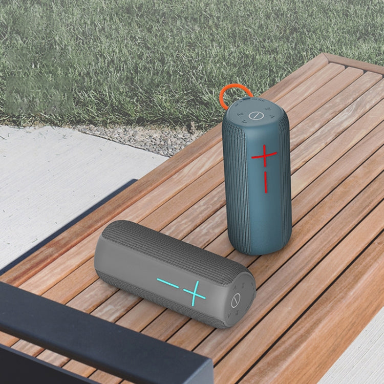 HOPESTAR P14 Pro Portable Outdoor Waterproof Wireless Bluetooth Speaker, Support Hands-free Call & U Disk & TF Card & 3.5mm AUX & FM (Grey) - Desktop Speaker by HOPESTAR | Online Shopping UK | buy2fix